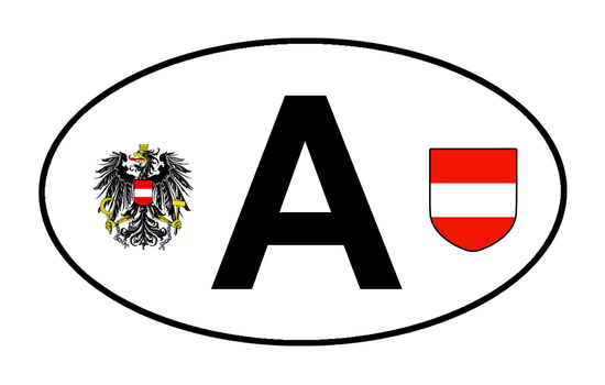 CafePress Austria Car Decal Oval Bumper Sticker, Euro Oval Car Decal (329293156) - Produktbild 2